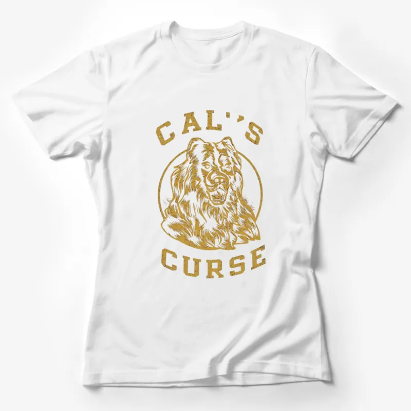 Vintage Bear Graphic T-Shirt, Cal's Curse Retro Style Tee, Perfect Gift for Nature Lovers Female T-Shirt