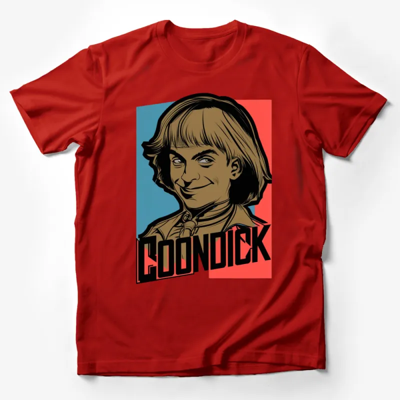 Vintage Pop Art Coondick Graphic T-Shirt, Bold Colorful Retro Style Tee, Unisex Male T-Shirt