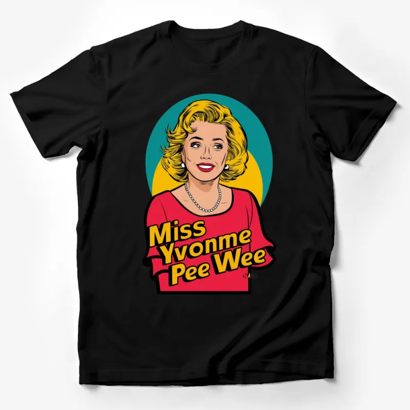 Miss Yvonne Pee Wee Retro Pop Art Graphic T-Shirt, Vintage Inspired Comic Style Tee for Fans Male T-Shirt