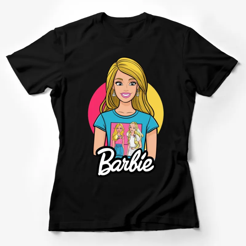 Barbie Graphic T-Shirt, Retro Style Barbie Doll Design, Vintage Fashion, Pink Girly Tee Female T-Shirt