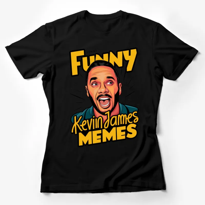 Funny Kevin James Memes T-Shirt, Vibrant Pop Art Style, Casual Wear, Unisex Graphic Tee Female T-Shirt