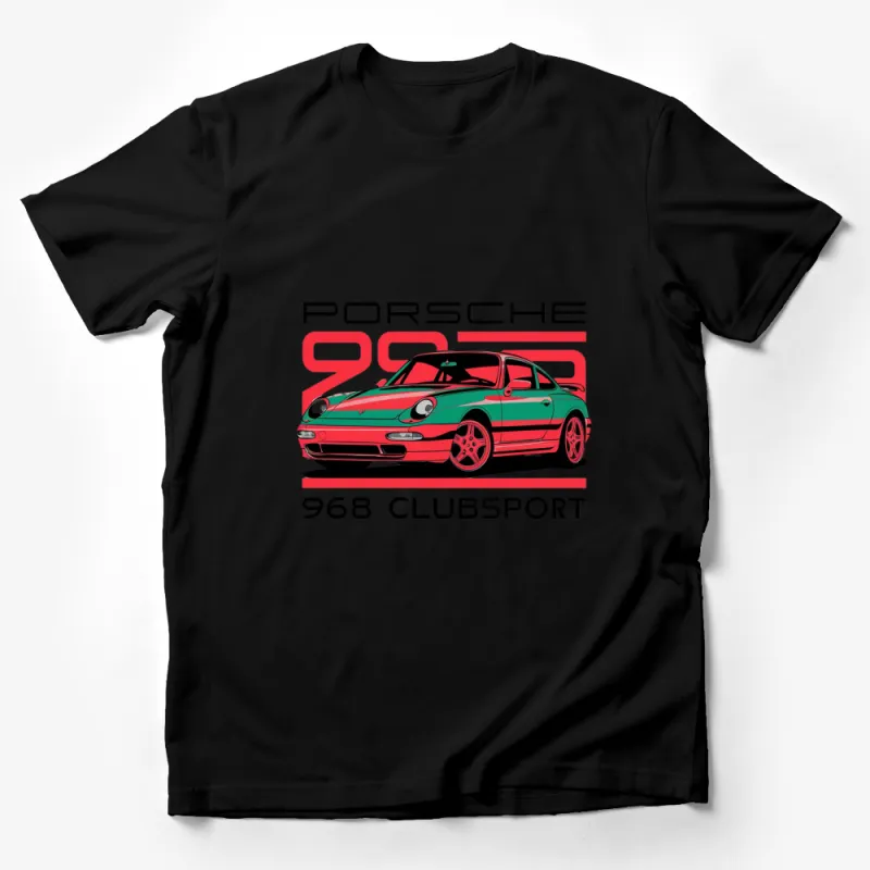 Porsche 968 Clubsport Retro Car T-Shirt, Classic Sports Car Tee, Racing Enthusiast Gift, Vintage Vehicle Collector Shirt Male T-Shirt