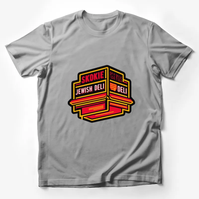 Vintage Skokie Jewish Deli Graphic T-Shirt, Retro Diner Style Tee, Casual Fashion Wear Male T-Shirt