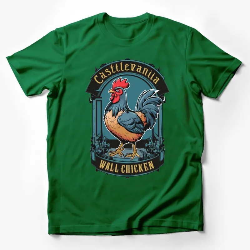 Castlevania Wall Chicken T-Shirt, Retro Video Game Shirt, Vintage Style Gaming Apparel, Unique Gamer Gift Idea Male T-Shirt