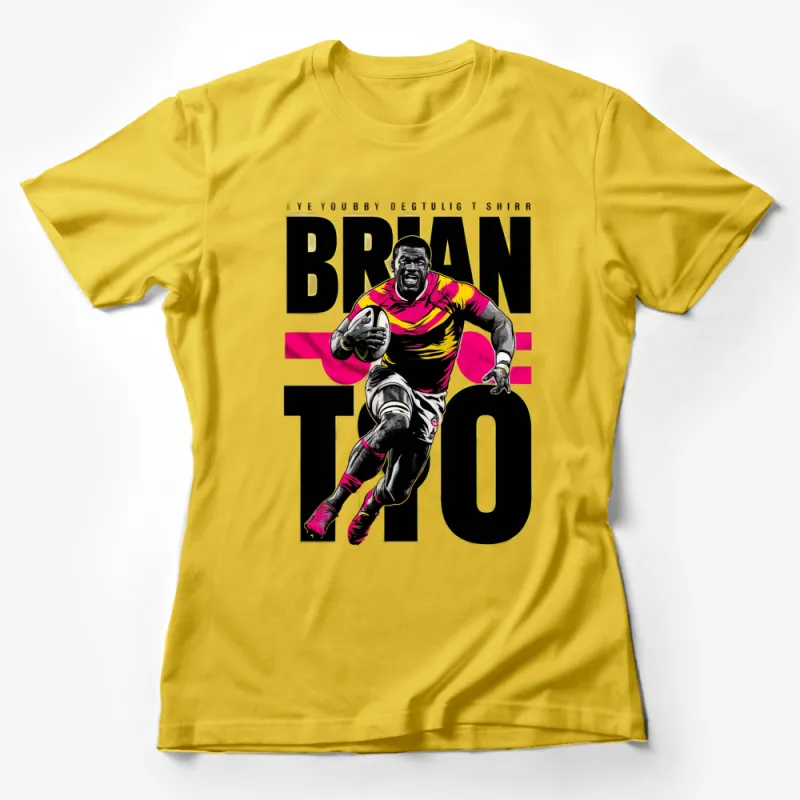 Brian To Rugby Player Graphic T-Shirt, Bold Colors Sports Tee, Athletic Wear for Men Female T-Shirt