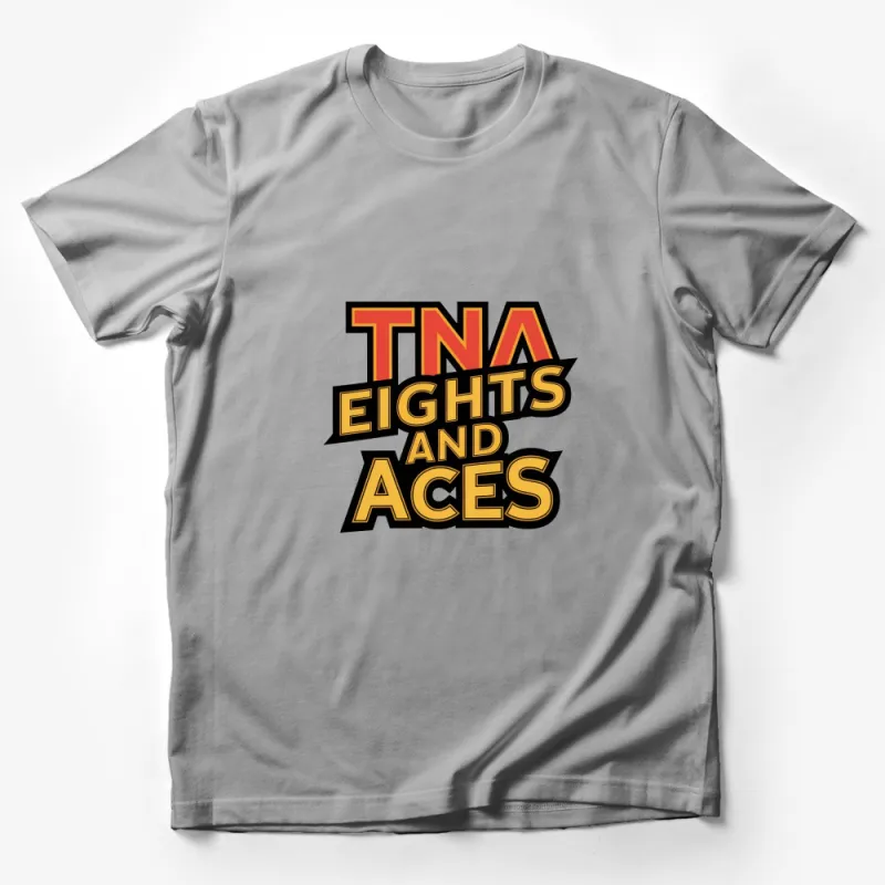 TNA Eights and Aces Graphic T-Shirt, Bold Typography Shirt, Vintage Style Fashion Tee, Unique Design Top, Casual Wear Male T-Shirt