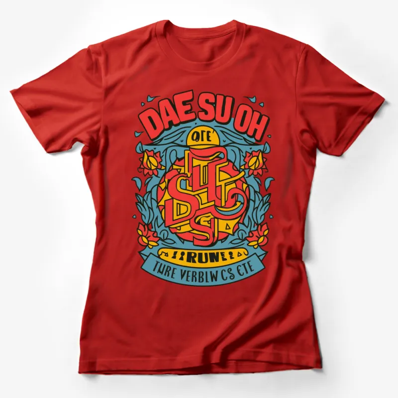 Colorful Vintage Tattoo Style T-Shirt, Bold Graphic Tee, Men's and Women's Sizes, Unique Gift Idea Female T-Shirt