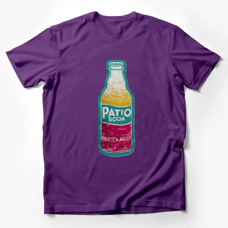 Vintage Patio Soda Graphic Tee, Retro Soda Bottle T-Shirt, Unisex Soft Cotton Tee Male T-Shirt