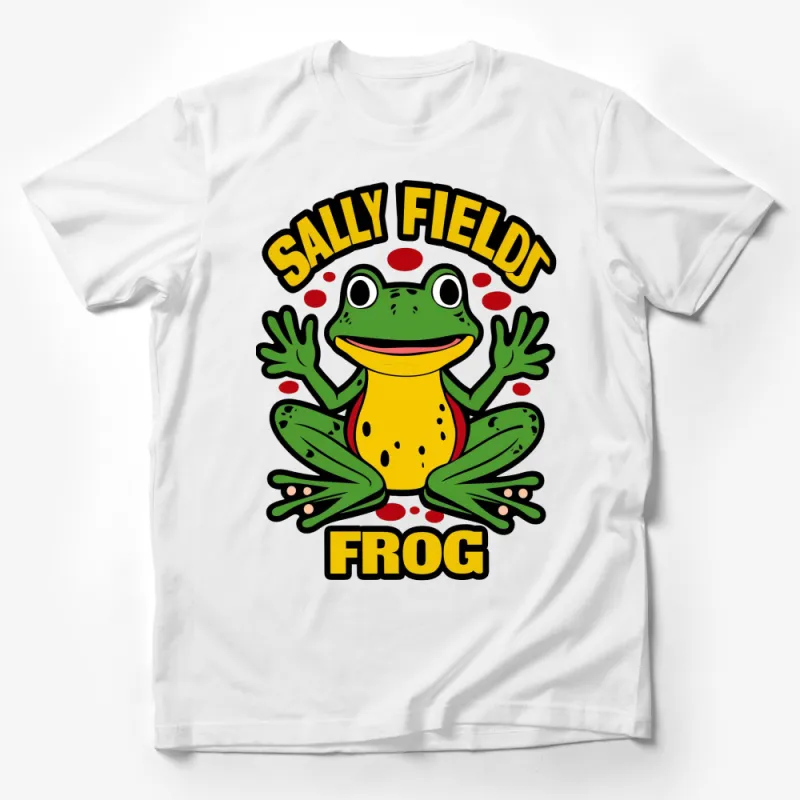 Sally Fields Frog Cartoon Character T-Shirt | Colorful Fun Animal Design Tee | Kids and Adults Sizes Available Male T-Shirt