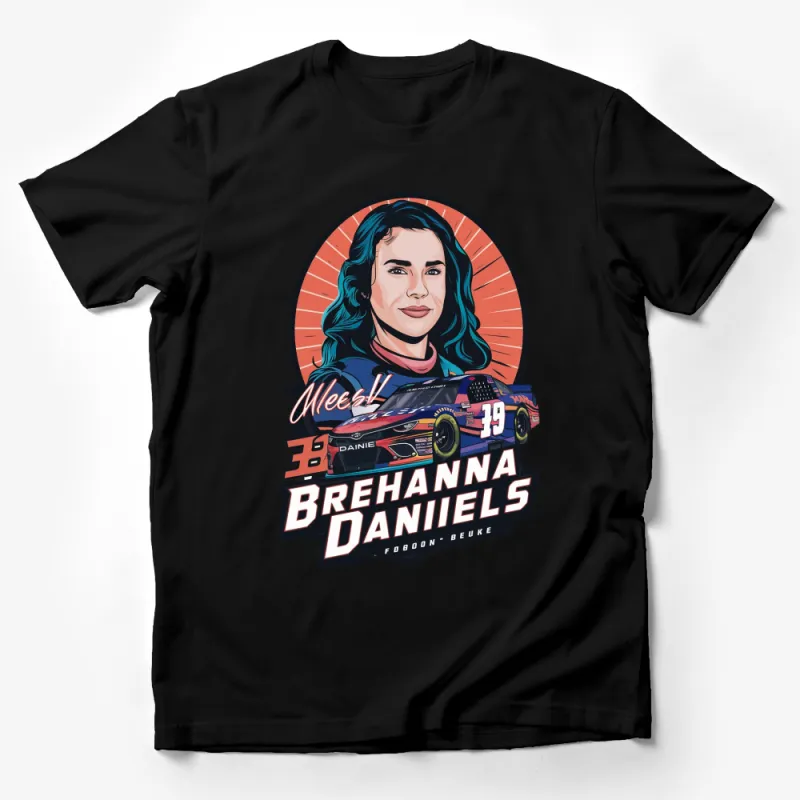 Breanna Daniels Racing Team T-Shirt, NASCAR Inspired Graphic Tee Male T-Shirt