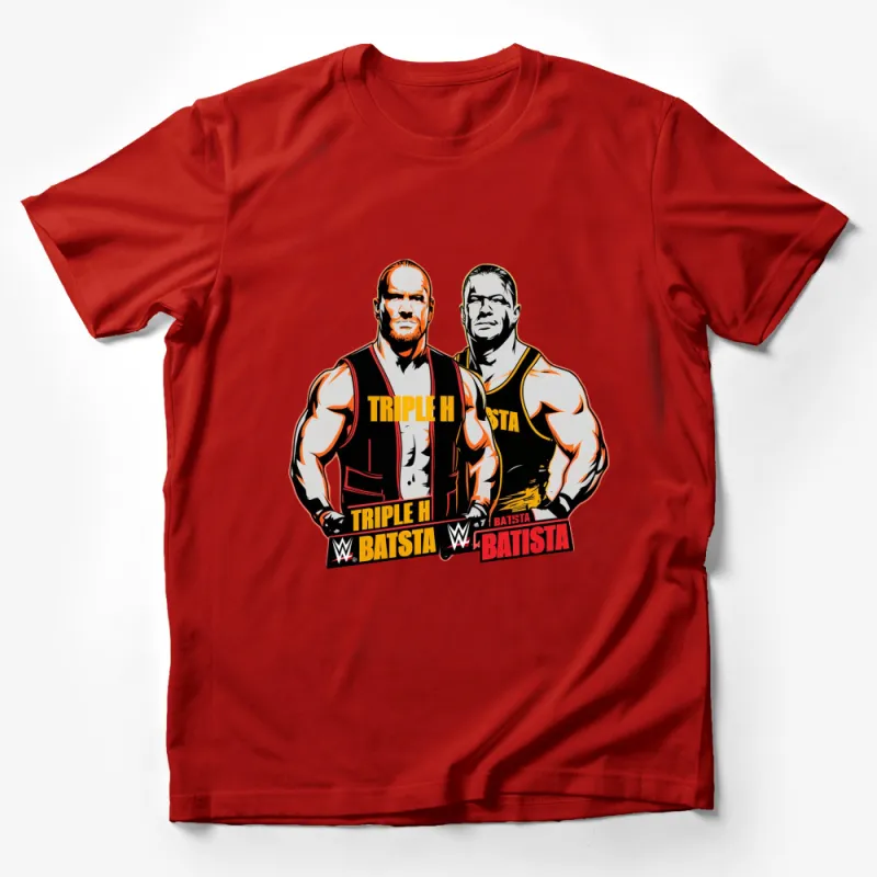 Triple H and Batista WWE Legends Graphic T-Shirt, Wrestling Fan Gift, Vintage Style Apparel Male T-Shirt