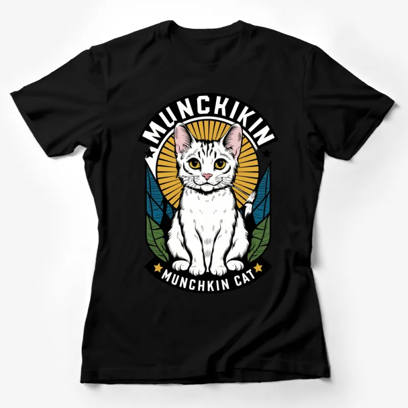 Munchkin Cat T-Shirt, Vintage Style Graphic Tee, Cute Cat Lover Gift, Unisex Shirt Female T-Shirt