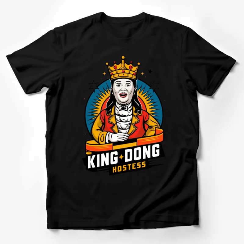 Vintage Hostess King Dong T-Shirt, Retro Style Graphic Tee, Cool Funny Novelty Shirt for Men and Women Male T-Shirt