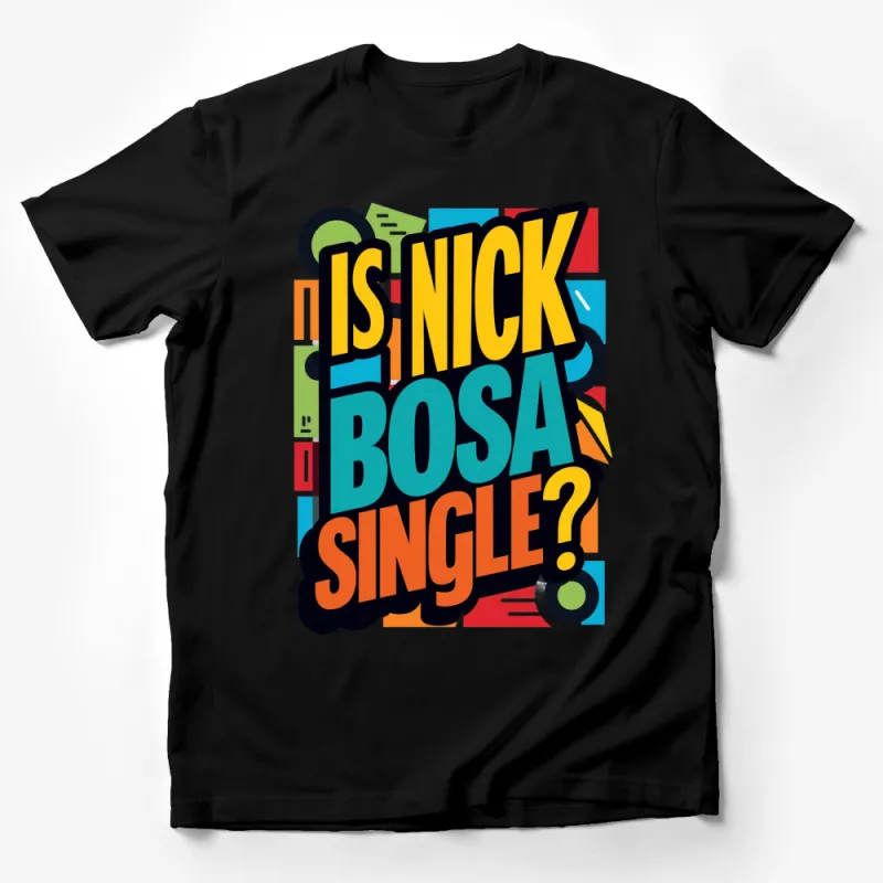 Colorful Nick Bosa Pop Art T-Shirt - Is Nick Bosa Single? Trendy Graphic Tee Male T-Shirt