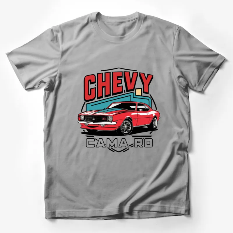 Classic Chevy Camaro SS T-Shirt, Vintage Muscle Car Tee, Retro Car Enthusiast Gift, Auto Show Apparel Male T-Shirt