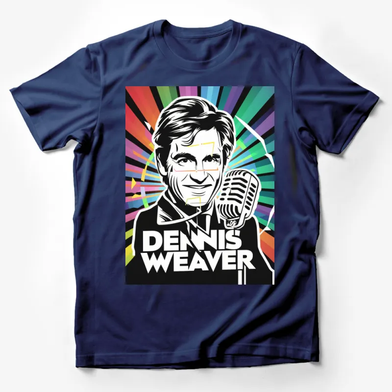 Dennis Weaver Retro Pop Art T-Shirt, Colorful Vintage Style Tee, Unisex Graphic Shirt Male T-Shirt