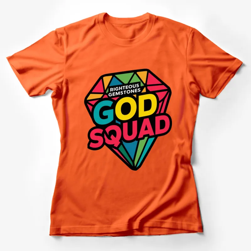 Colorful God Squad Righteous Gemstones Inspired T-Shirt, Fun Religious Graphic Tee, Unisex Female T-Shirt