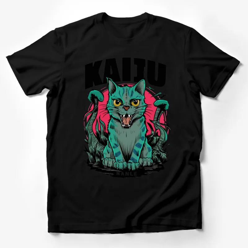 Kaiju Cat T-Shirt, Colorful Graphic Tee, Cool Monster Cat Design, Unisex Shirt for All Ages Male T-Shirt