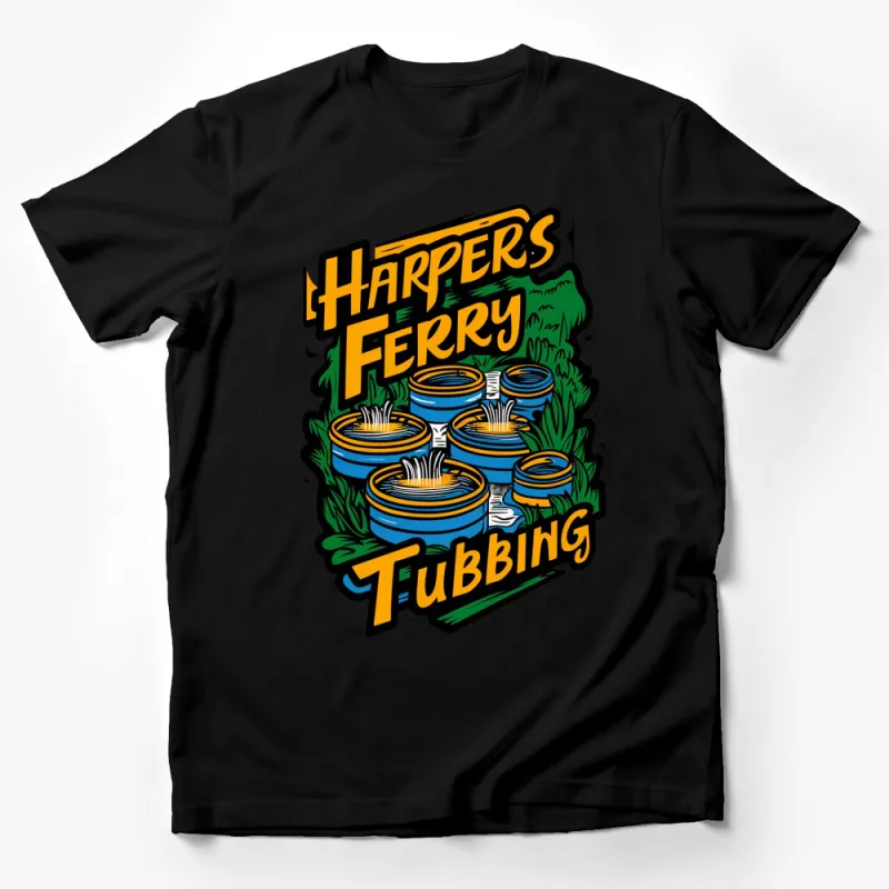 Harpers Ferry Tubing Vintage Style Graphic T-Shirt, River Adventure Tee, Retro Outdoor Fun, Unisex Shirt Design Male T-Shirt