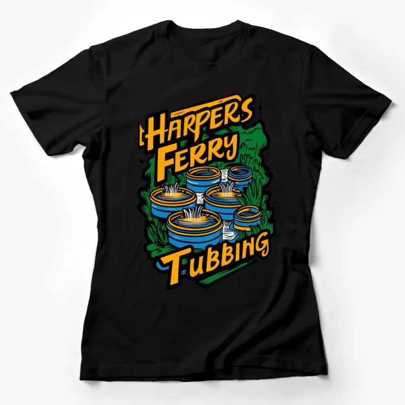 Harpers Ferry Tubing Vintage Style Graphic T-Shirt, River Adventure Tee, Retro Outdoor Fun, Unisex Shirt Design Female T-Shirt