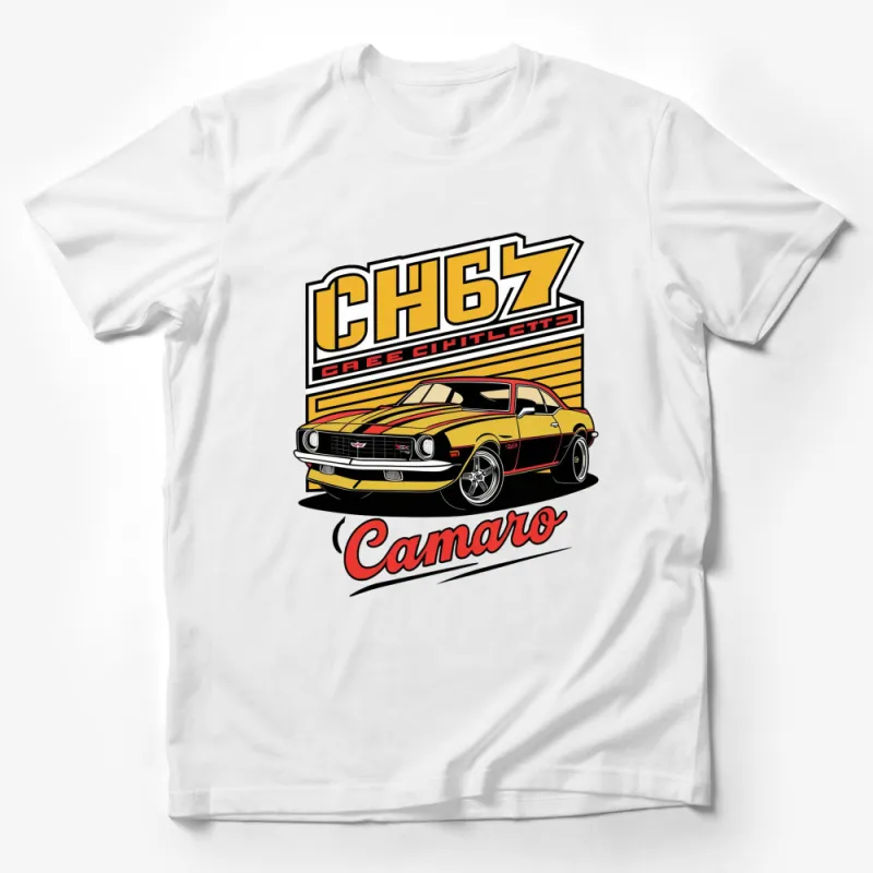 Vintage Camaro T-Shirt, Classic Car Enthusiast Tee, Retro Muscle Car Graphic, Collector Gift Male T-Shirt