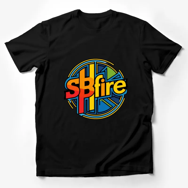 Colorful SBfire Logo T-Shirt, Vibrant Firefighter Support Tee, Unisex Graphic Shirt Male T-Shirt