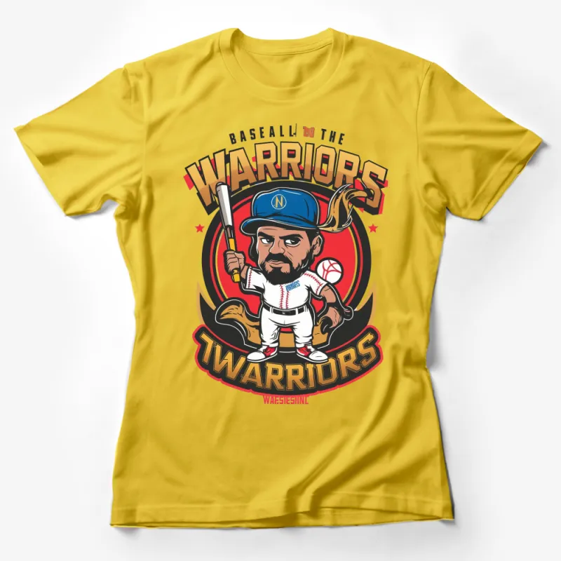 Warriors Baseball Team Graphic T-Shirt, Sports Fan Apparel, Vintage Style Athletic Design Tee Female T-Shirt