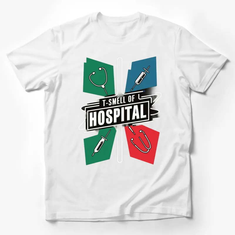 Nurse Doctor T-Shirt, Smell of Hospital Graphic Tee, Funny Medical Profession Shirt, Unisex Male T-Shirt