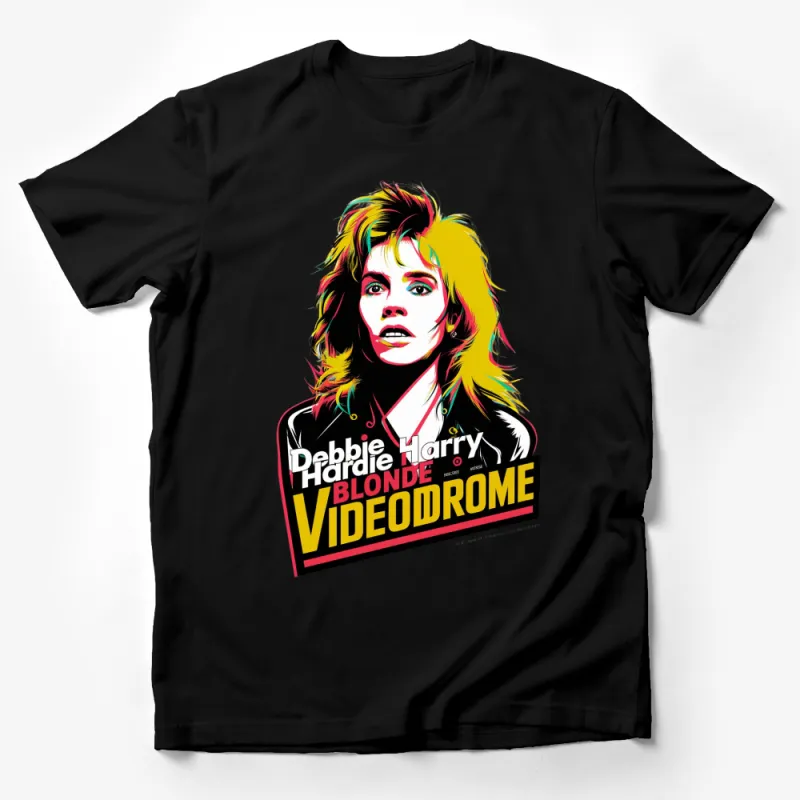 Debbie Harry Blondie Videodrome Colorful Pop Art T-Shirt, Vintage Music Tees, 80s Retro Shirt Male T-Shirt