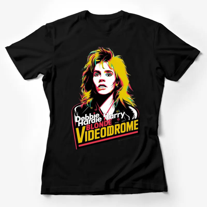 Debbie Harry Blondie Videodrome Colorful Pop Art T-Shirt, Vintage Music Tees, 80s Retro Shirt Female T-Shirt