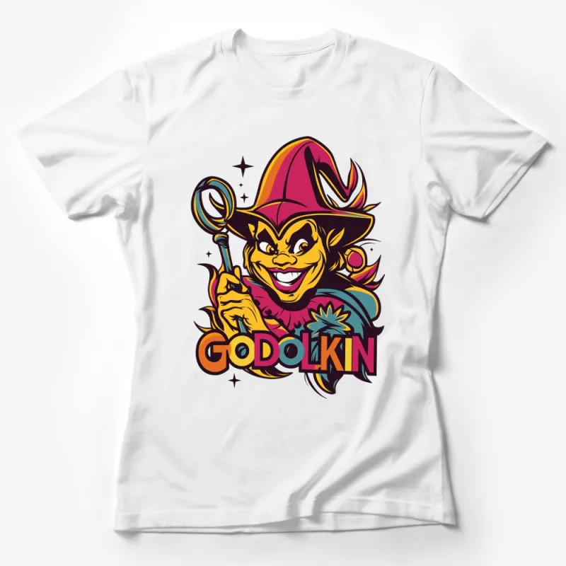 Vibrant Witch Cartoon T-Shirt, Colorful Magical Girl Graphic Tee, Fun and Stylish Witchy Shirt Female T-Shirt