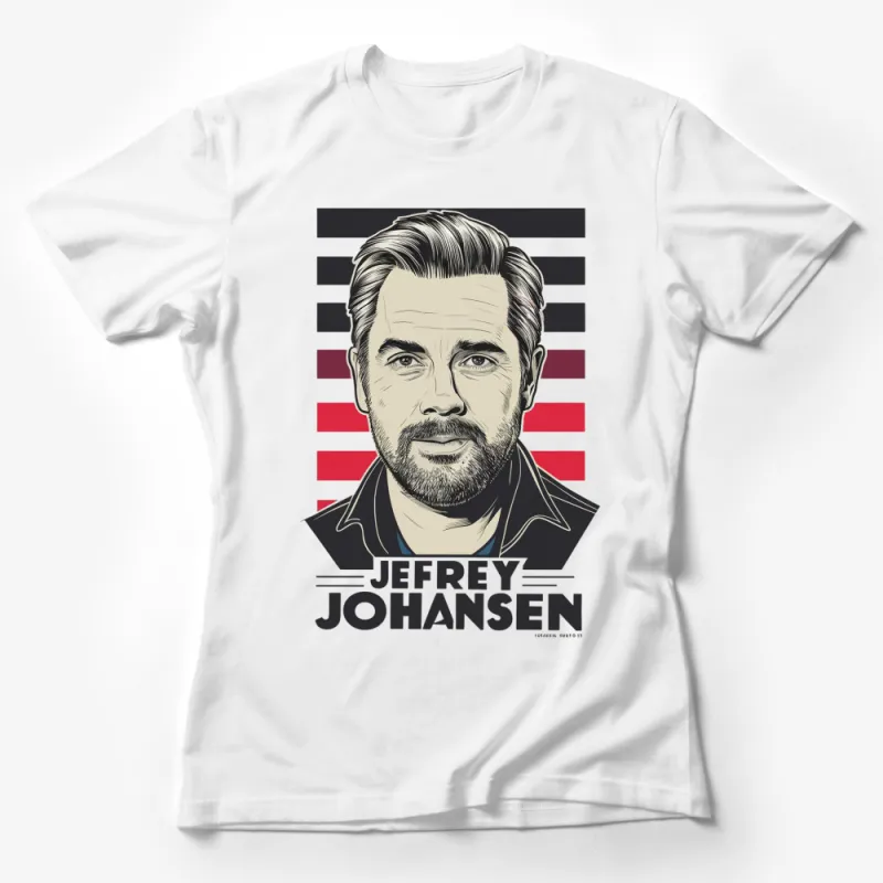 Jeffery Johansen Graphic T-Shirt, Unique Vintage Style Pop Art Tee, Men's Fashion, Gift for Him Female T-Shirt