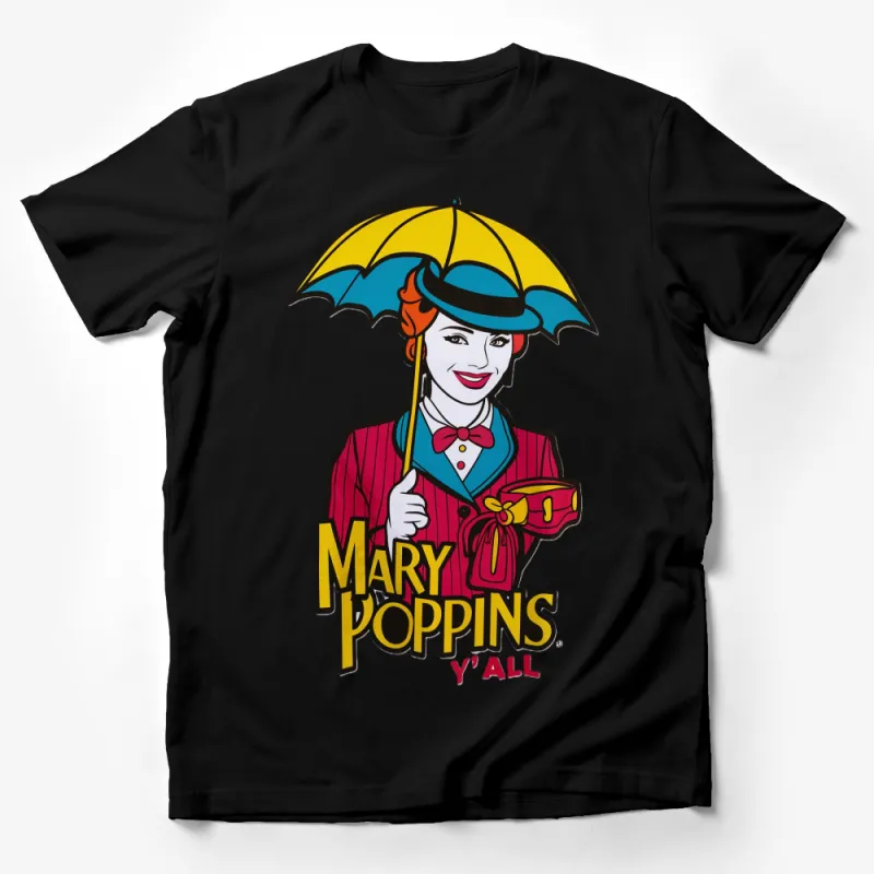 Mary Poppins Y'all T-Shirt, Vintage Umbrella Graphic Tee, Fun Pop Culture Apparel, Unique Gift Item Male T-Shirt