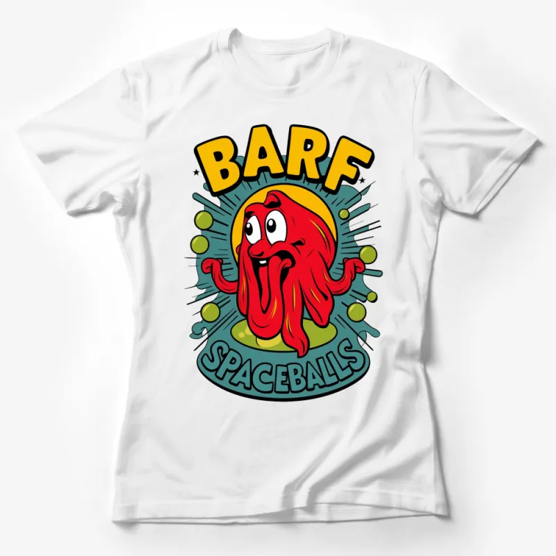 Spaceballs Barf Character T-Shirt, Retro Movie Graphic Tee, Colorful Cartoon Design, Fun Vintage Style Apparel Female T-Shirt