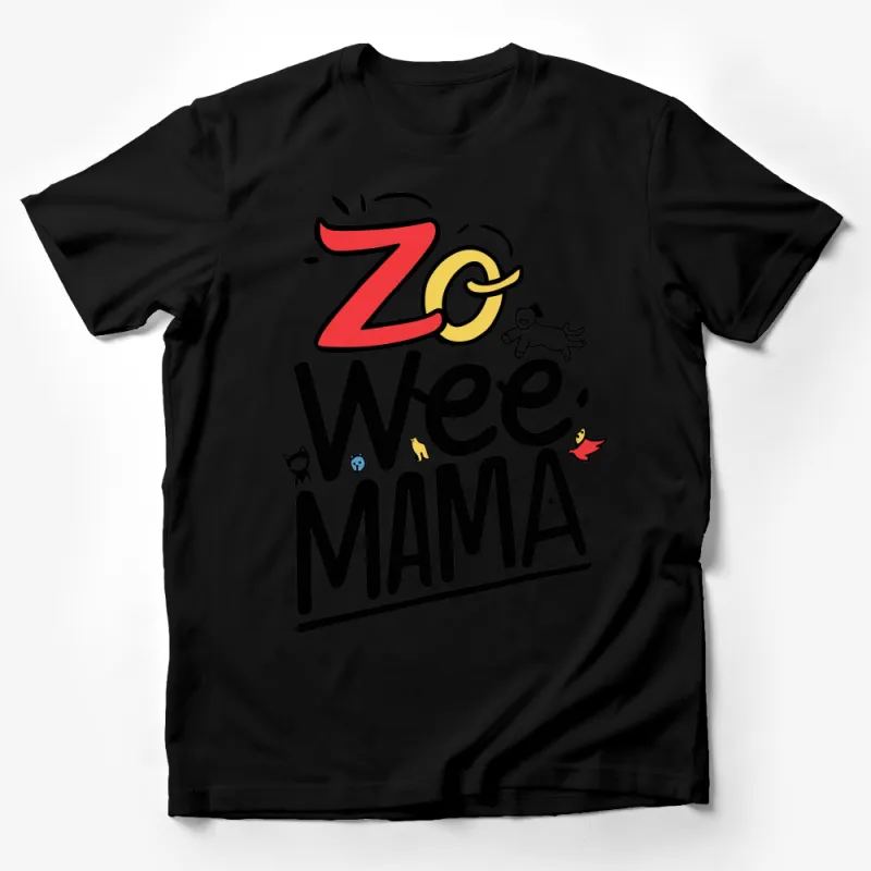 Funny Zoo Wee Mama Quote T-Shirt, Cartoon Graphics, Comfy Unisex Tee, Gift for Comic Lovers Male T-Shirt