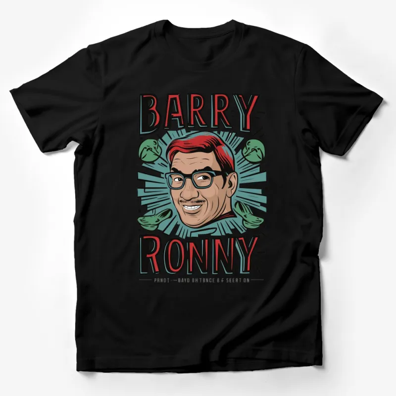 Retro Comic Style Barry and Ronny Graphic T-Shirt, Colorful Cartoon Character Tee, Unisex Fashion Top Male T-Shirt