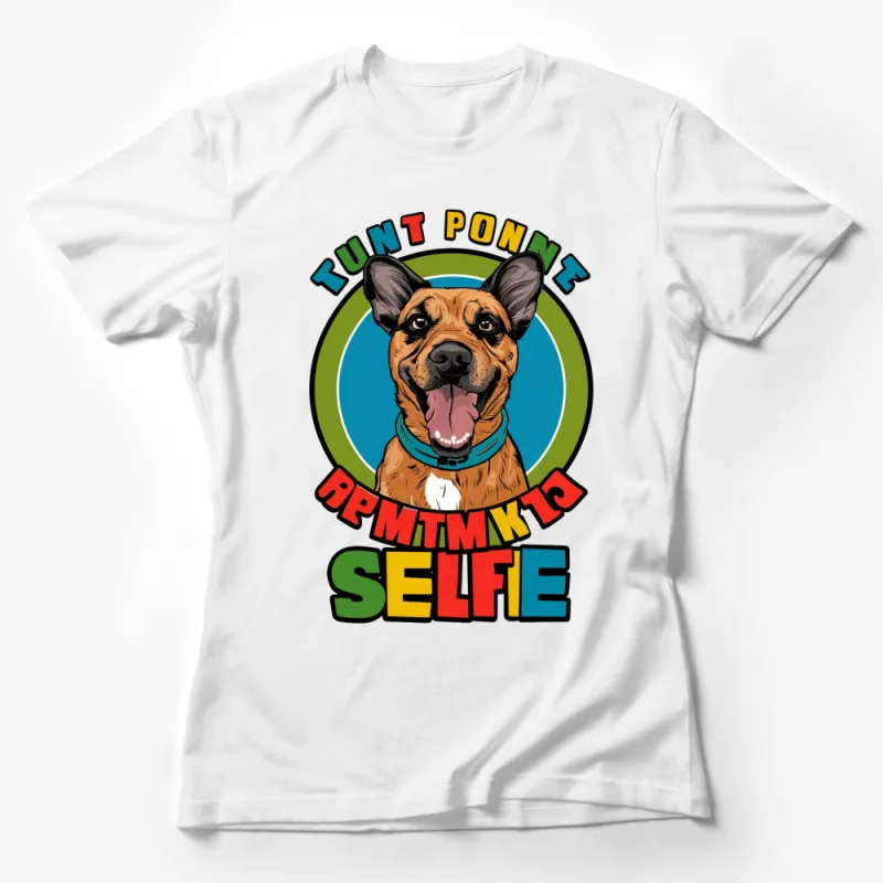 Colorful Dog Selfie Tunt Ponny RPM KZ13 Graphic T-Shirt, Unisex Casual Tee, Unique Pet Lover Gift Female T-Shirt