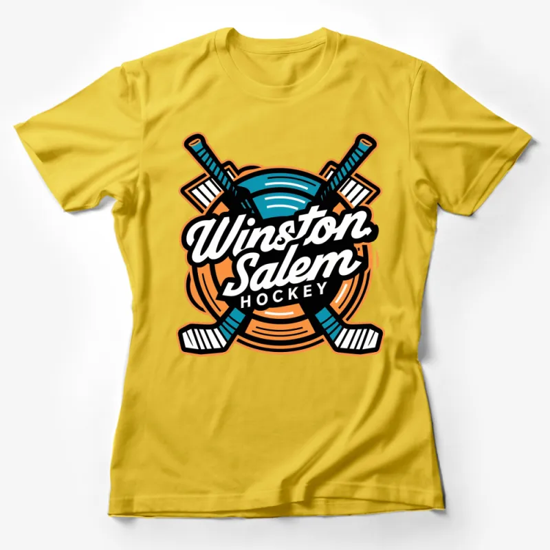 Winston Salem Hockey Graphic T-Shirt, Vintage Style Sports Tee, Unisex Clothing Female T-Shirt