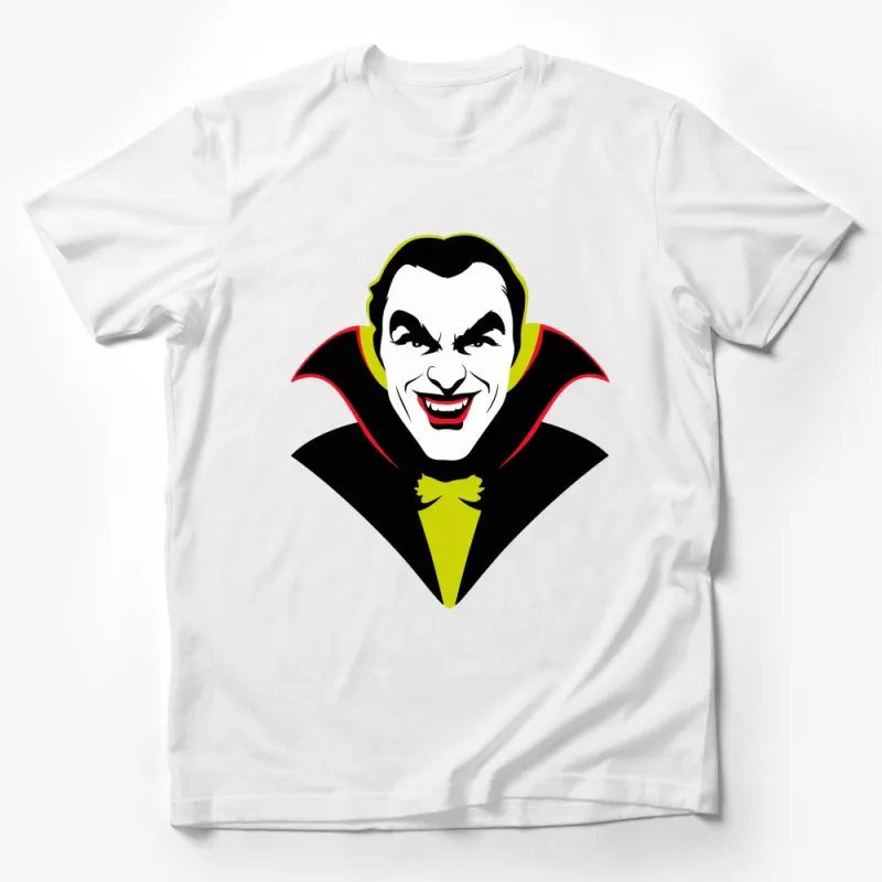 Vintage Dracula Vampire Graphic Tee, Classic Horror Character T-Shirt, Halloween Costume Idea Male T-Shirt