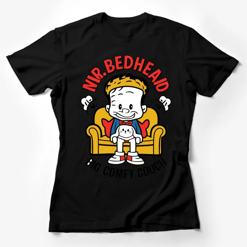 Mr. Bedhead Big Comfy Couch Cartoon Graphic T-Shirt, Retro Style Tee for Adults Female T-Shirt