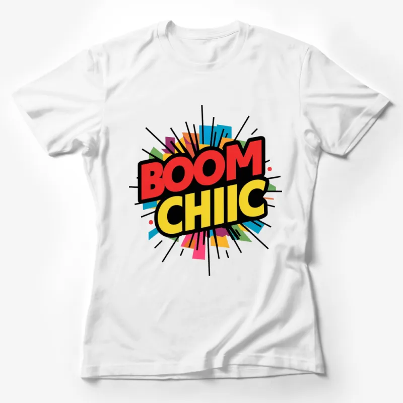 Boom Chic Colorful Explosion Cartoon Graphic Tee, Funky Urban Style Unisex T-Shirt Female T-Shirt