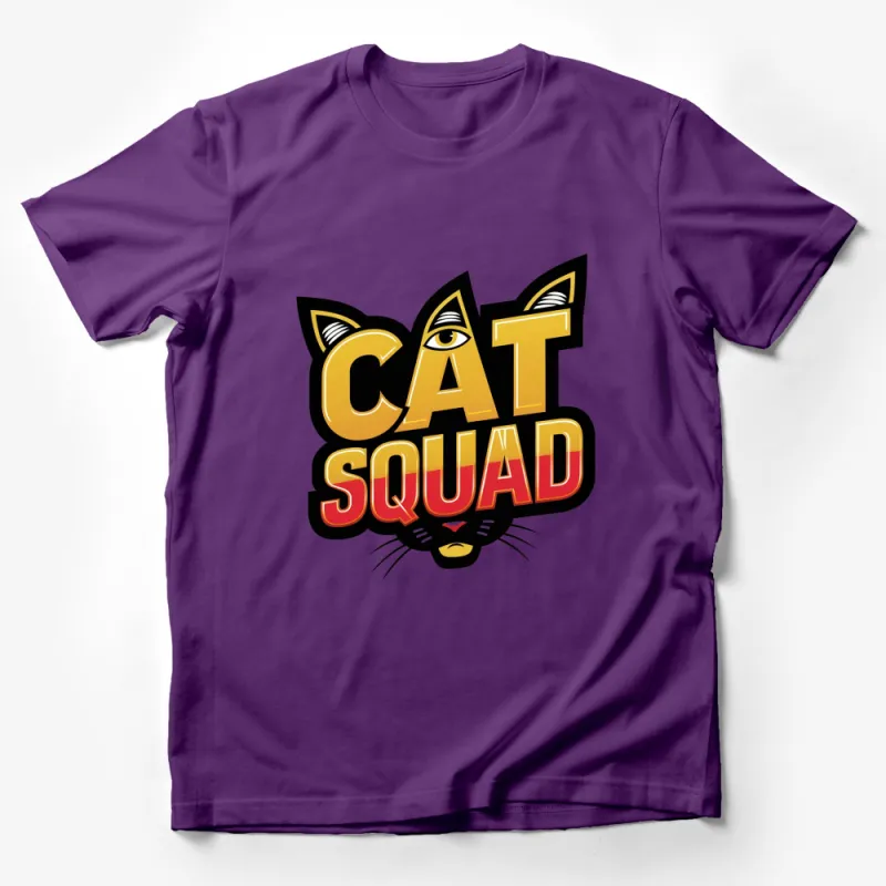 Cat Squad Bold Graphic T-Shirt, Fun Cat Lover Tee, Unique Pet Owner Gift, Unisex Shirt Male T-Shirt