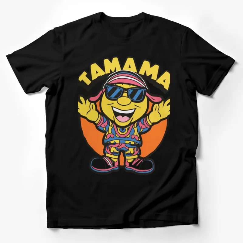 Colorful Cartoon Frog T-Shirt, Vibrant Tamamama Graphic Tee, Fun Summer Fashion for All Ages Male T-Shirt