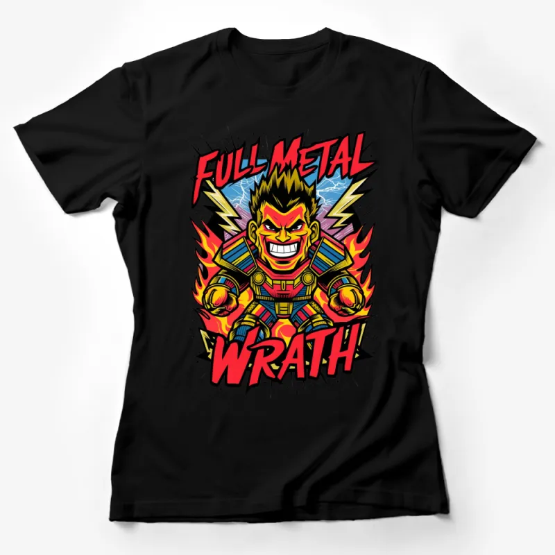 Full Metal Wrath Anime Inspired T-Shirt, Vibrant Manga Character Tee, Unisex Graphic Shirt Female T-Shirt