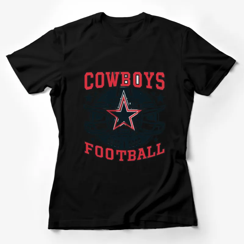 Cowboys Football Team Graphic T-Shirt, Sports Fan Apparel, Unisex Casual Wear Female T-Shirt