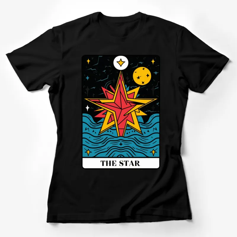 The Star Tarot Card T-Shirt, Mystical Astrology Graphic Tee, Unisex Fashion Top Female T-Shirt