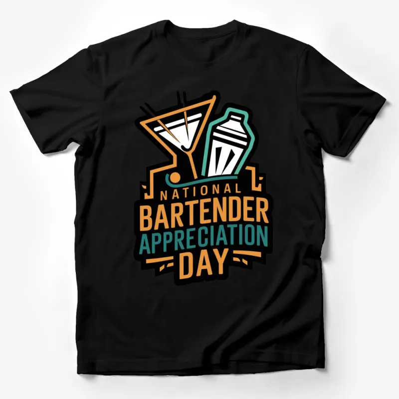 National Bartender Appreciation Day T-Shirt, Cocktail Graphic Tee, Unique Bartender Gift Male T-Shirt