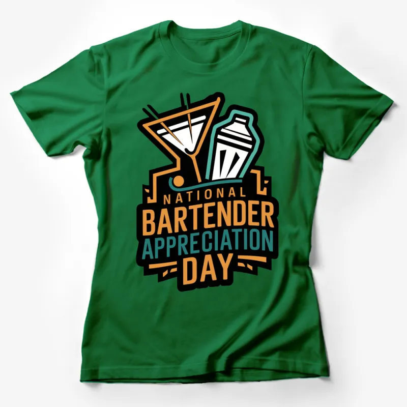 National Bartender Appreciation Day T-Shirt, Cocktail Graphic Tee, Unique Bartender Gift Female T-Shirt