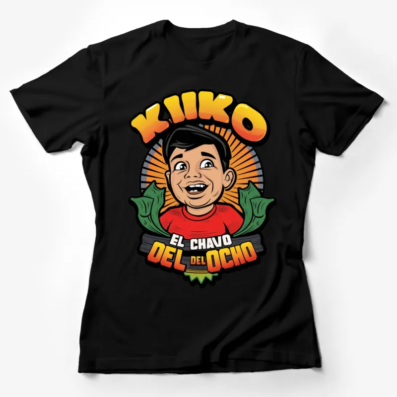 El Chavo Del Ocho Graphic T-Shirt, Vintage Cartoon Style, Kiko Design, Bold Colors Female T-Shirt