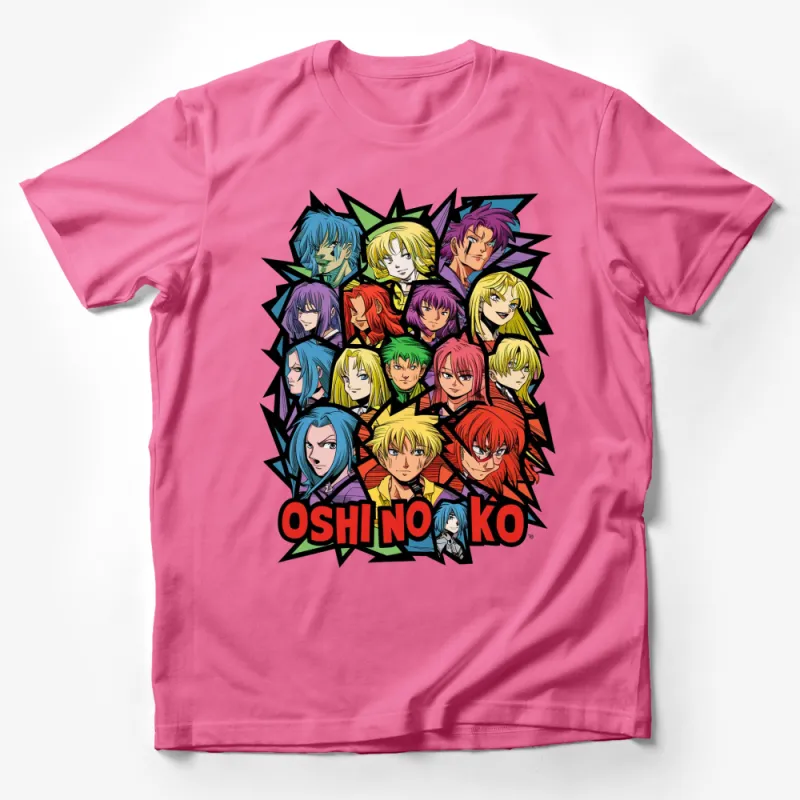 Oshi No Ko Anime Character Collage T-Shirt, Colorful Manga Fan Art Tee, Vibrant Graphic Unisex Shirt Male T-Shirt